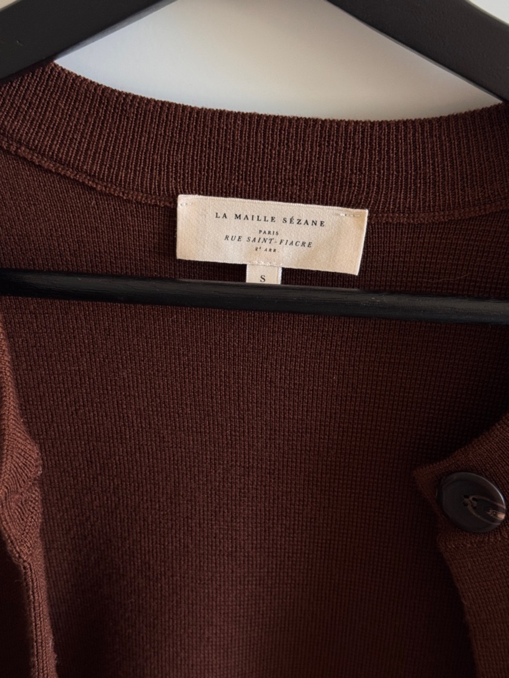 Sezane Wool Brown Cardigan - Picture 4 of 4